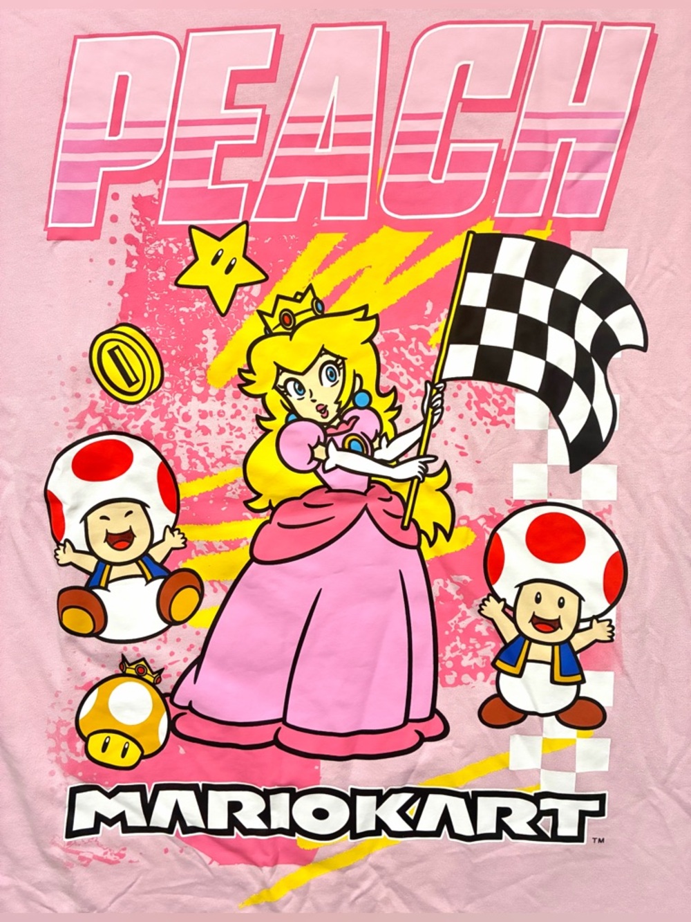 Hybrid Apparel MARIOKART Peach Pink Graphic T-shirt Nintendo 2023 Size XL